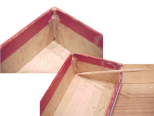 Réparer les angles de boites en carton