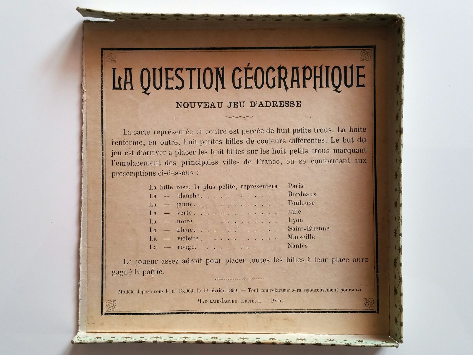 question géographique