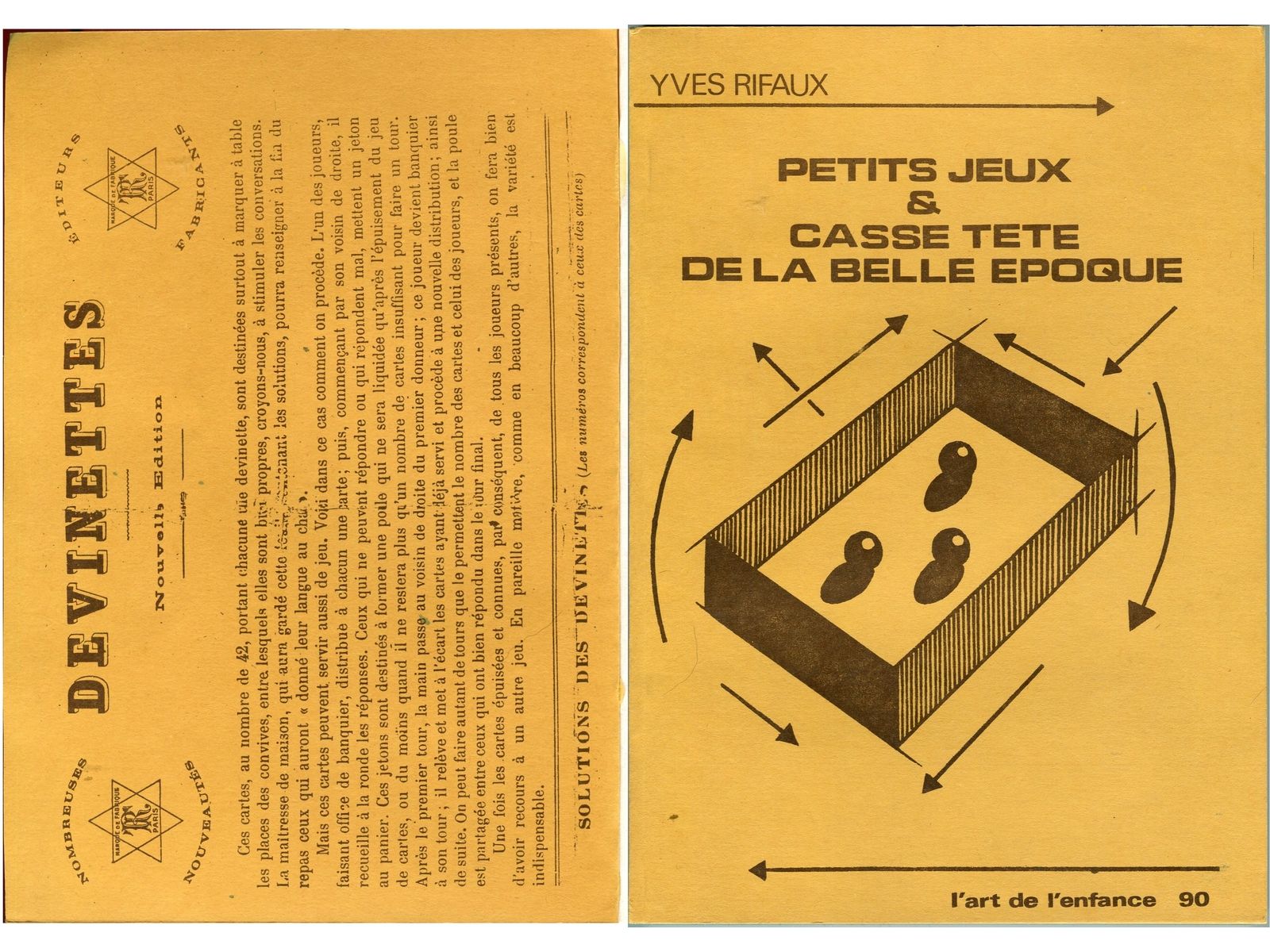 Petits et casse-tête belle époque