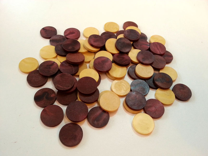 pions ocres et crèmes