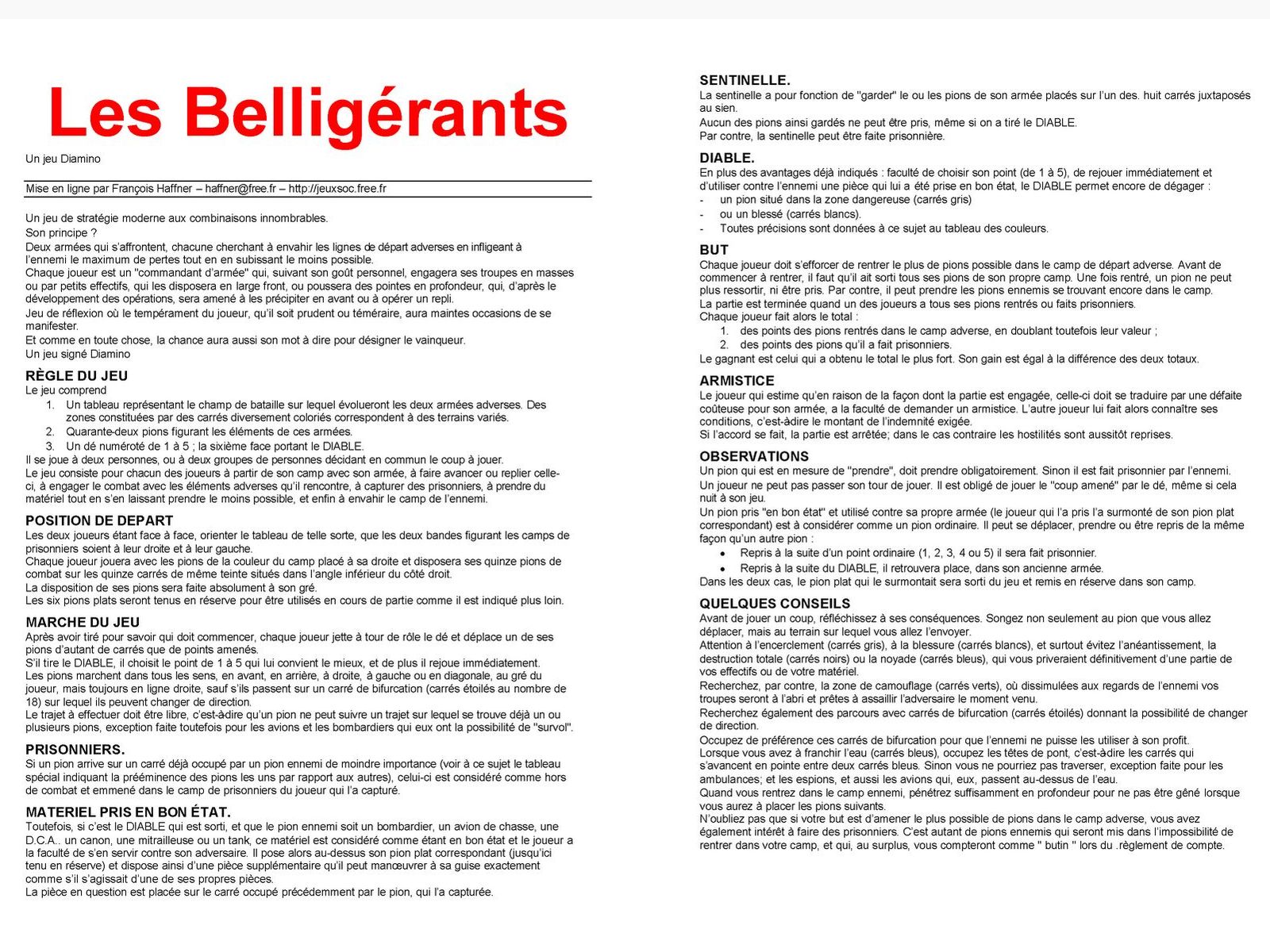 belligérants