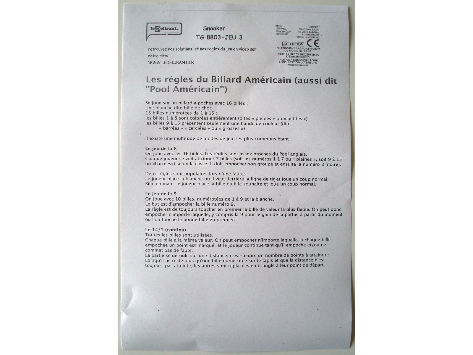billard américain
