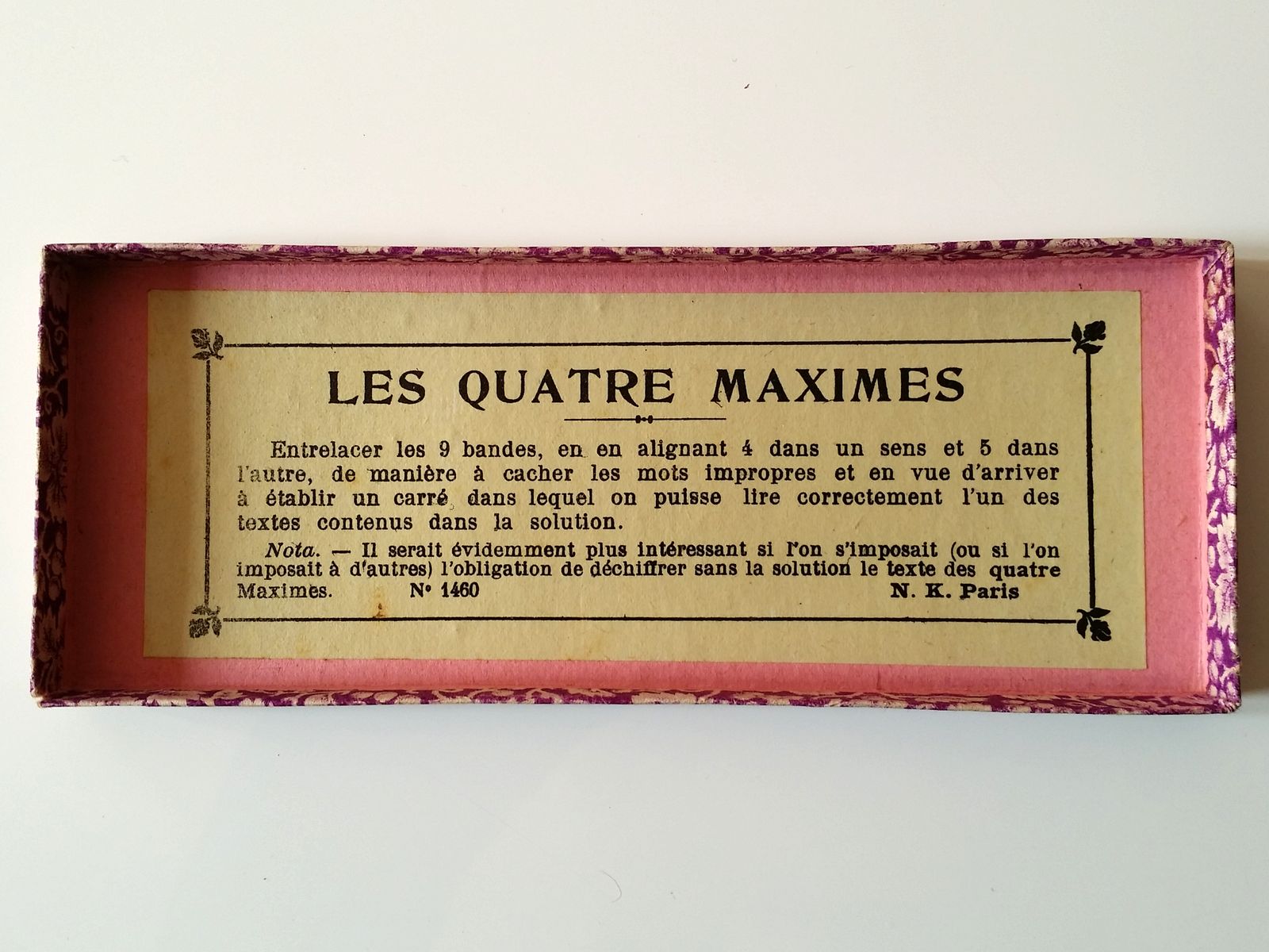 quatre maximes