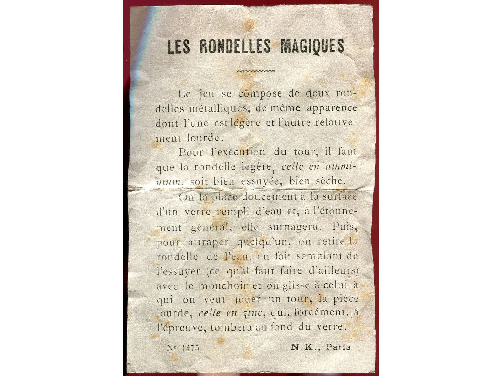 rondelles magiques