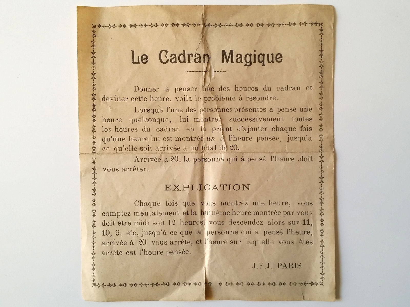 cadran magique